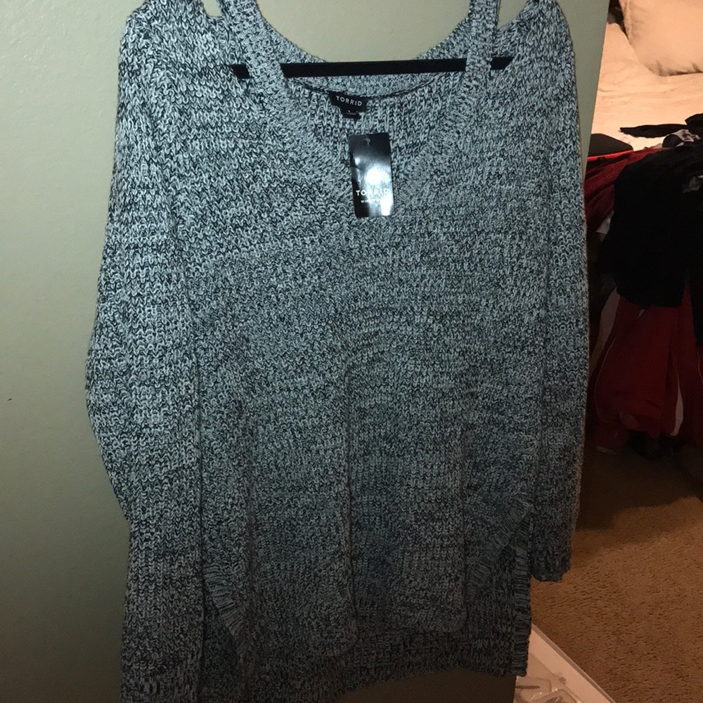 Brand New black and grey sweater